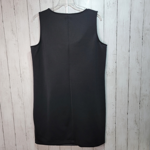 Old Navy Women's Black Scuba Knit Sleeveless Dress Size 2X Draped Neckline. - Picture 5 of 5